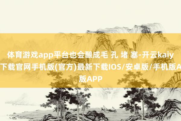 体育游戏app平台也会酿成毛 孔 堵 塞-开云kaiyun下载官网手机版(官方)最新下载IOS/安卓版/手机版APP