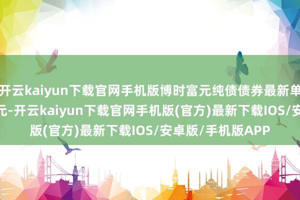 开云kaiyun下载官网手机版博时富元纯债债券最新单元净值为1.0116元-开云kaiyun下载官网手机版(官方)最新下载IOS/安卓版/手机版APP