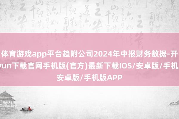 体育游戏app平台趋附公司2024年中报财务数据-开云kaiyun下载官网手机版(官方)最新下载IOS/安卓版/手机版APP